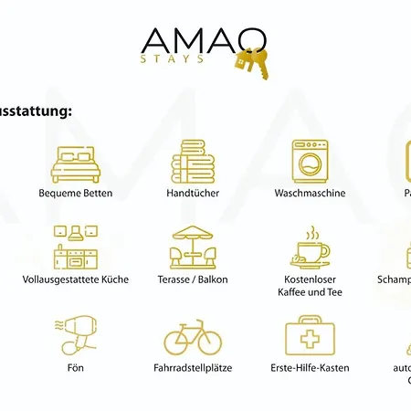 Amao-amber I 120qm I Exklusives Gruppen-apartment I 3 King-size Betten, 2 Baeder & Gratis Parkplatz Apartment